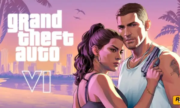Jason i Lucia z logo GTA VI