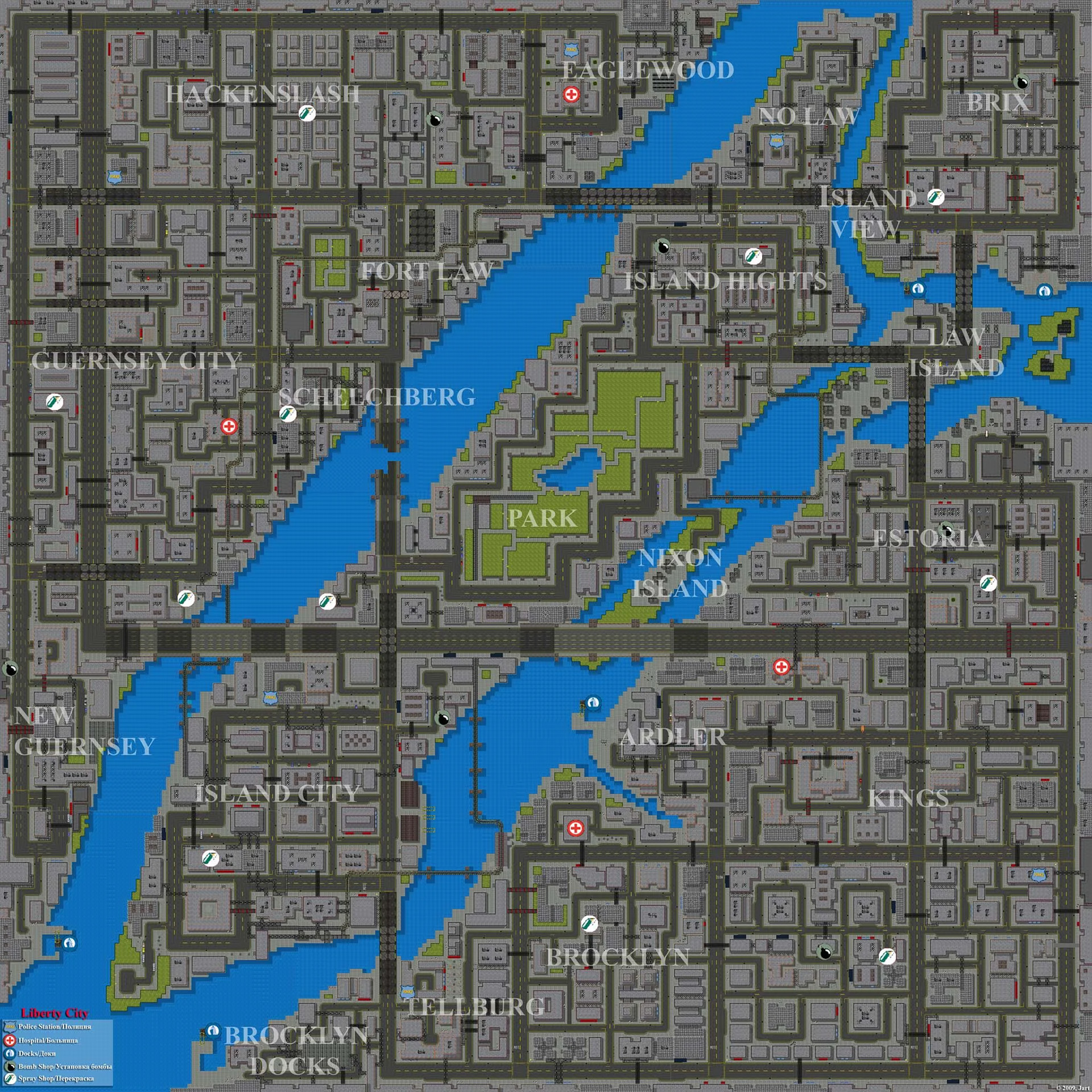 Mapa Grand Theft Auto
