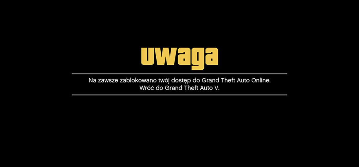 Na zawsze zablokowano twoj dostep do GTA Online