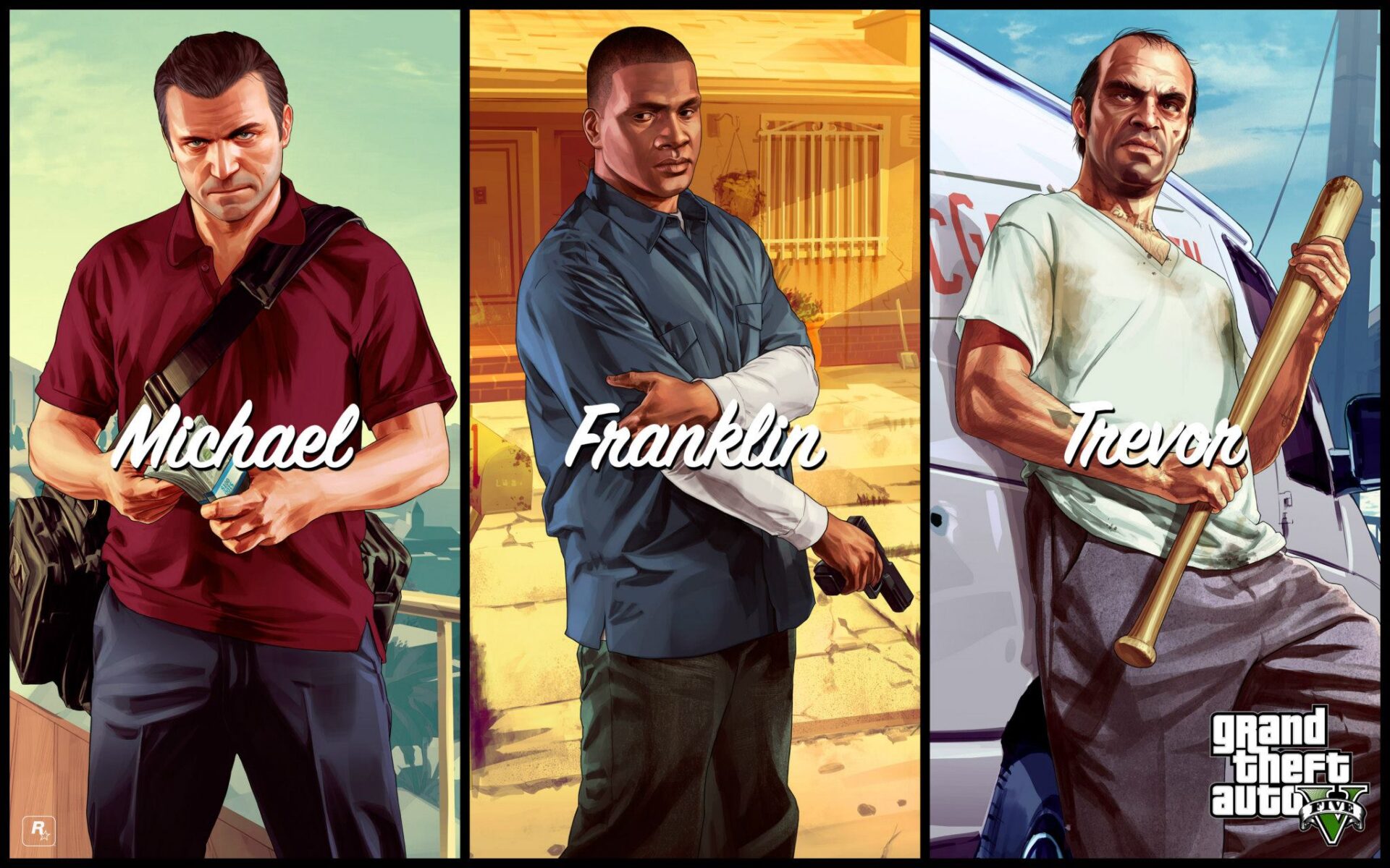 Michael Franklin i Trevor GTA 5 Artwork