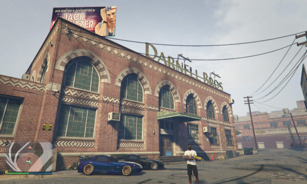 Xavi przed Fabryka Darnell Bros w GTA Online