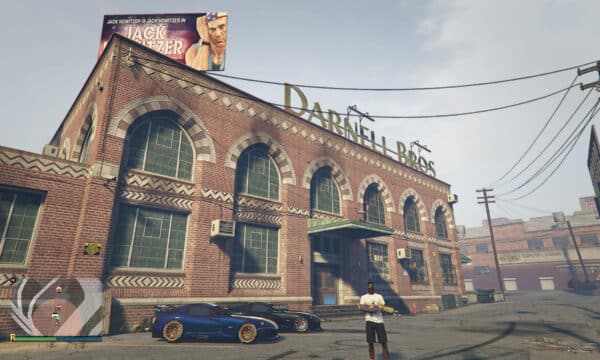 Xavi przed Fabryka Darnell Bros w GTA Online