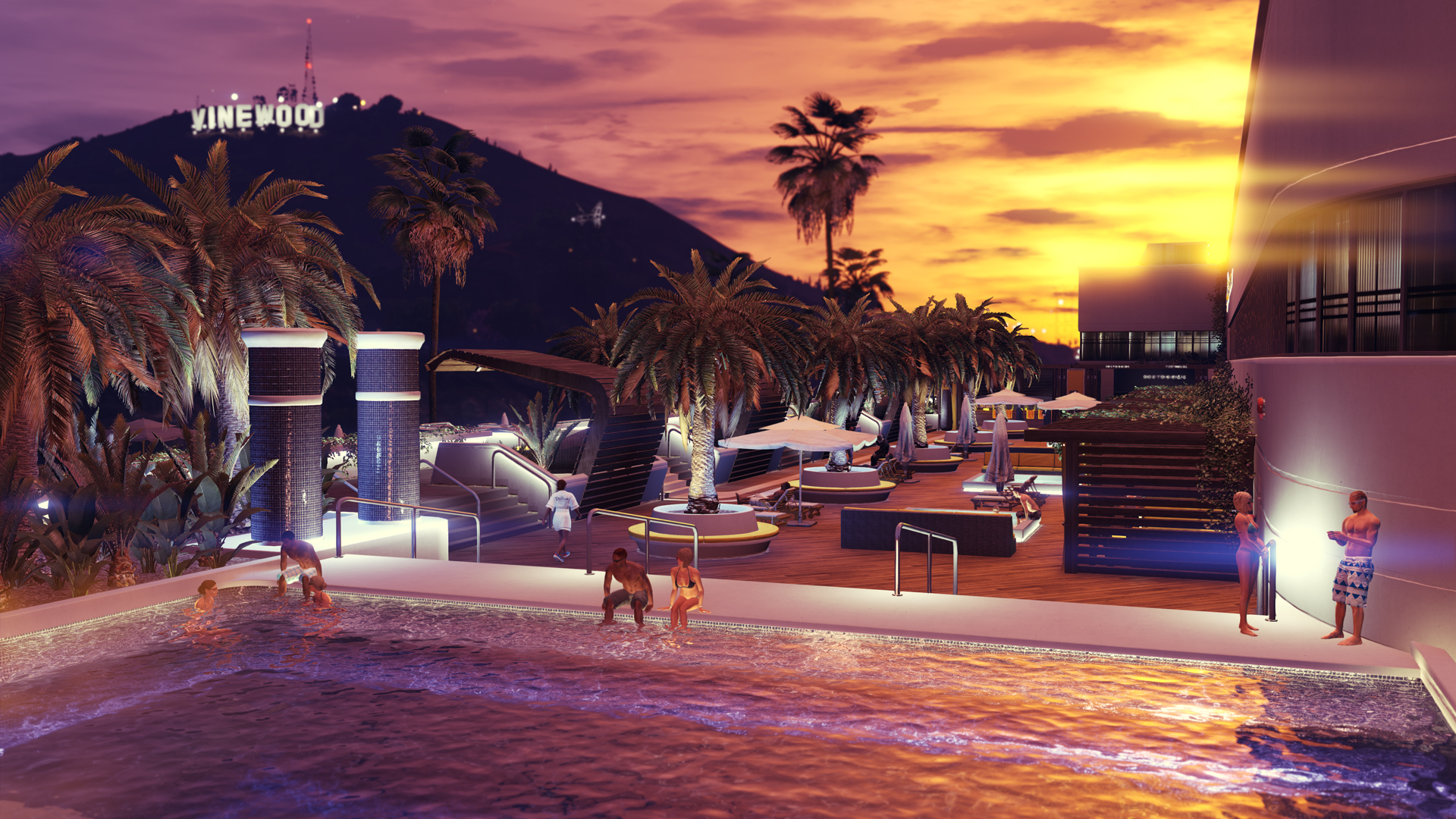 Dach kasyna Diamond z widokiem na Vinewood