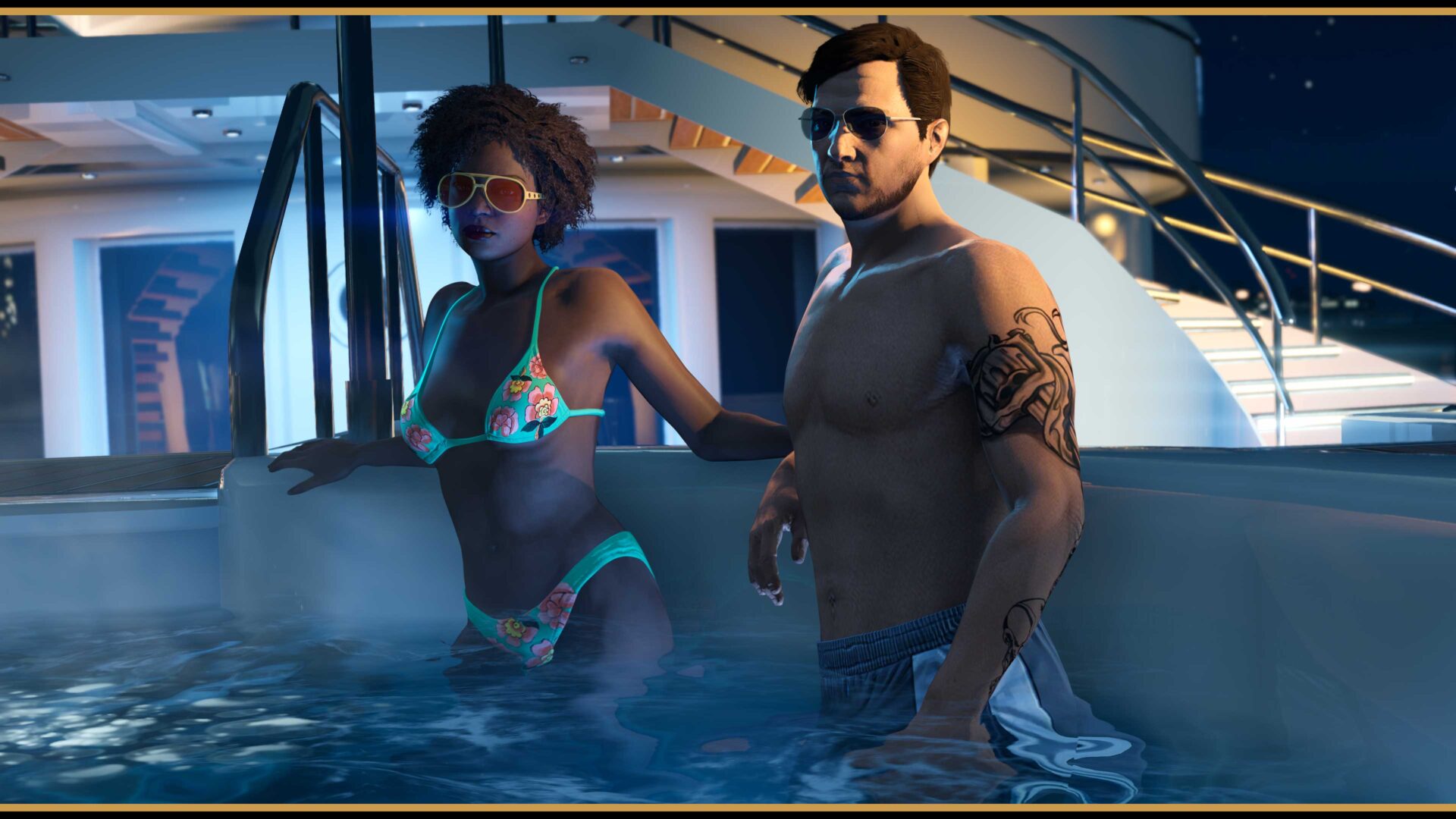 Kapiel na pokladzie jachtu w GTA Online