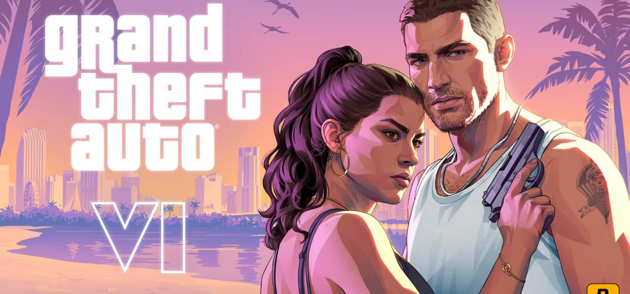 Jason i Lucia z logo GTA VI