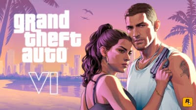 Jason i Lucia z logo GTA VI