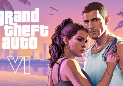 Jason i Lucia z logo GTA VI