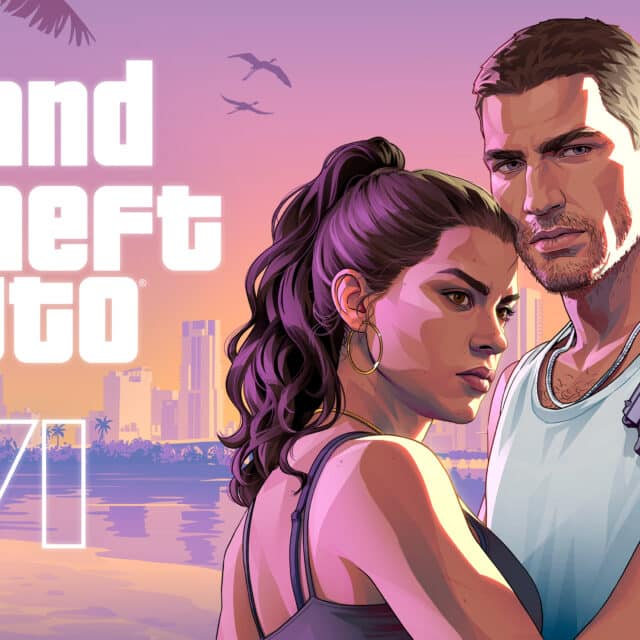 Jason i Lucia z logo GTA VI