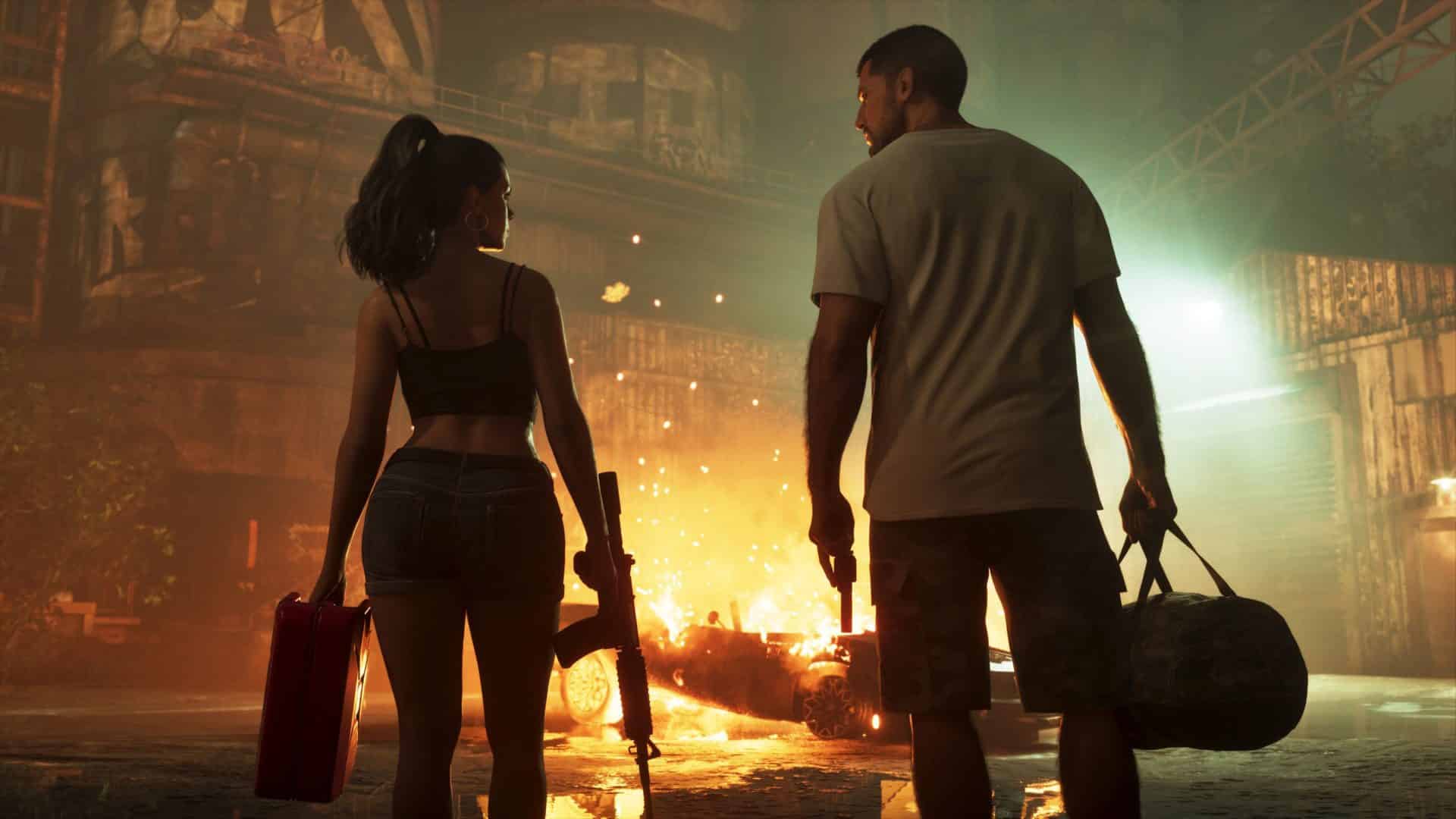 Jason i Lucia spalili samochod GTA 6
