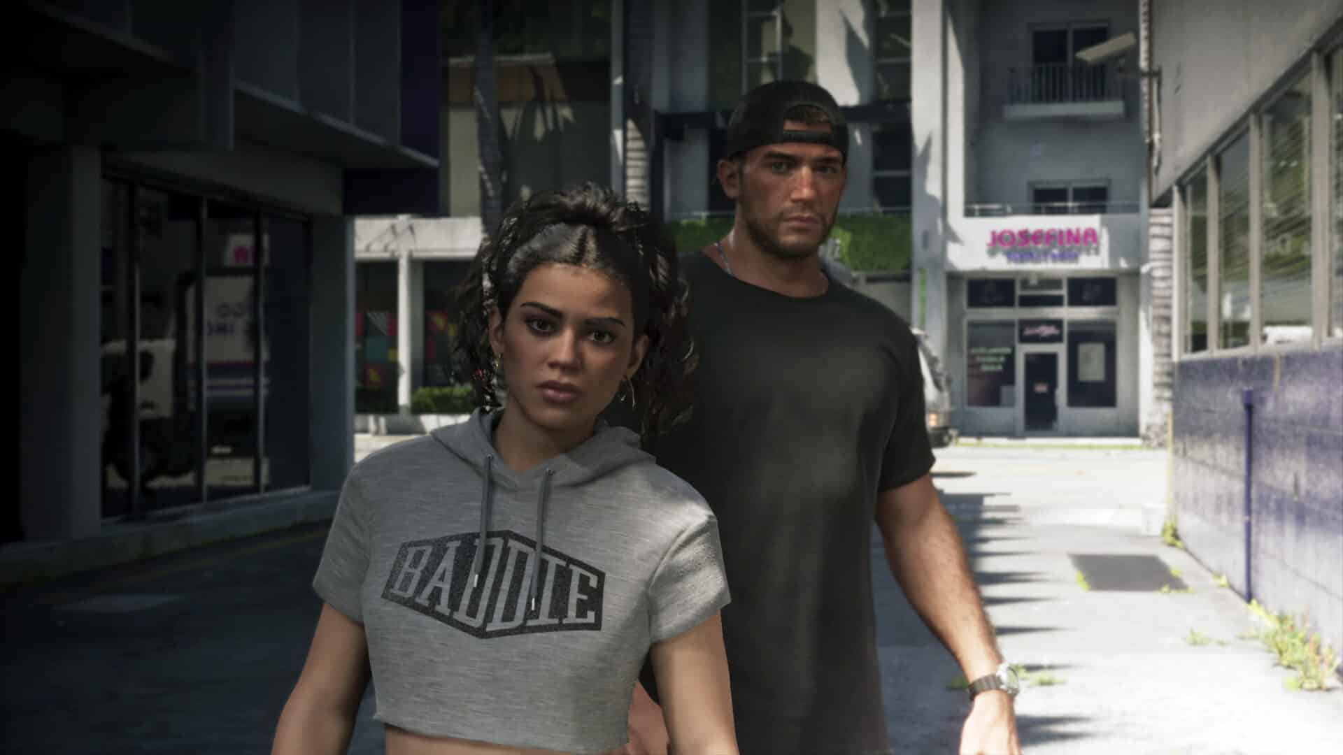 Jason i Lucia w zaulku ulicy GTA 6 Jason i Lucia w zaulku ulicy GTA 6