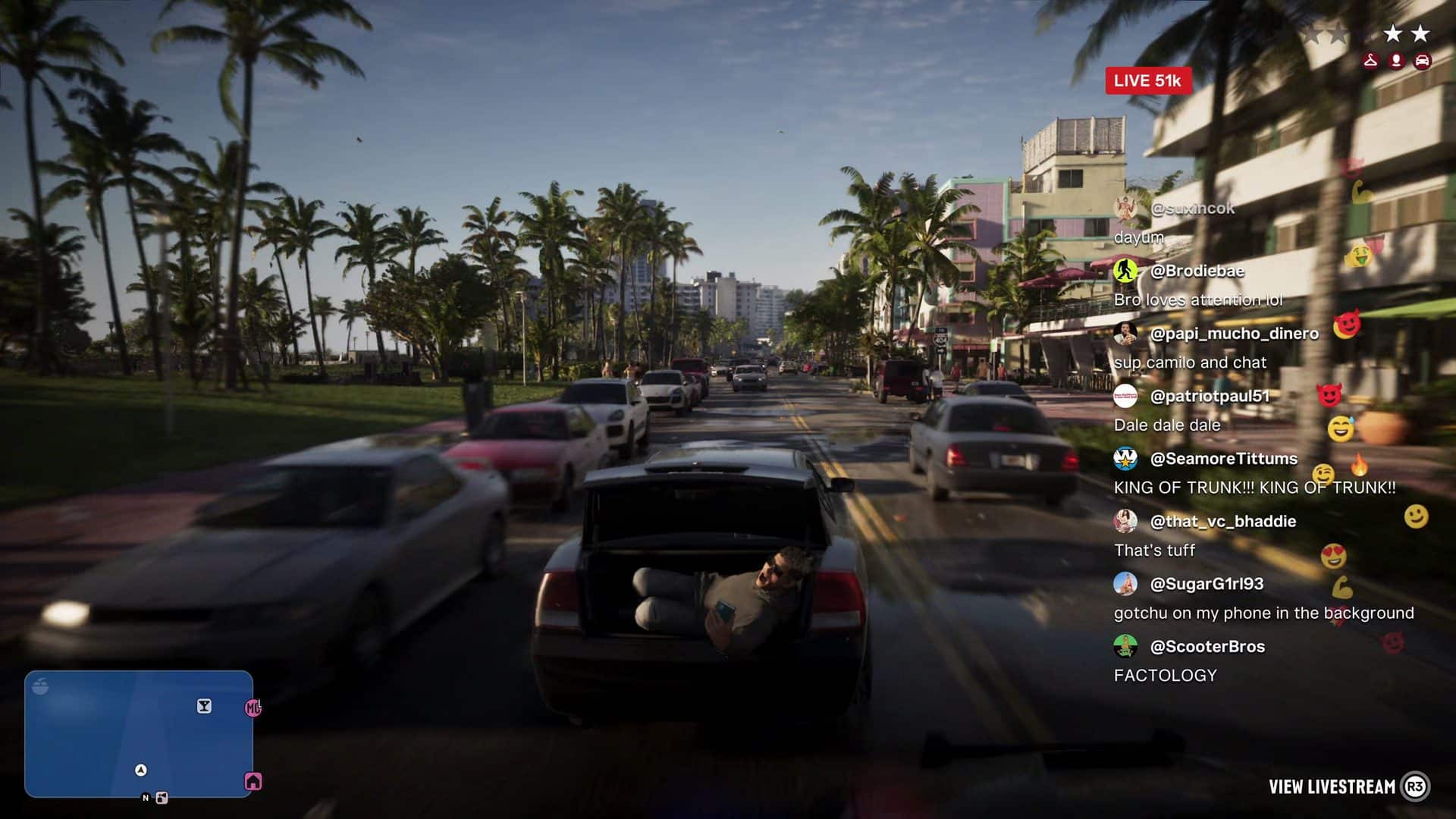 Na zywo z bagaznika GTA 6 Na zywo z bagaznika GTA 6